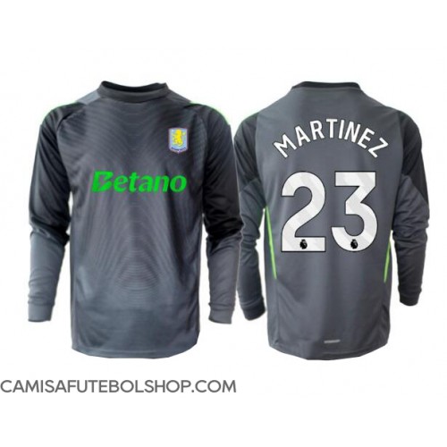Camisa de time de futebol Aston Villa Emiliano Martinez #23 Goleiro Replicas 1º Equipamento 2025-26 Manga Comprida Camisa de time de futebol Aston Villa Emiliano Martinez #23 Goleiro Replicas 1º Equipamento 2025-26 Manga Comprida